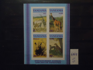Фото марки Танзания 1986г блок **
