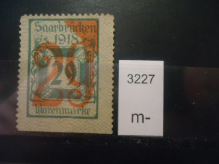 Фото марки Германия СААР 1918г доход-налог на зарплату *