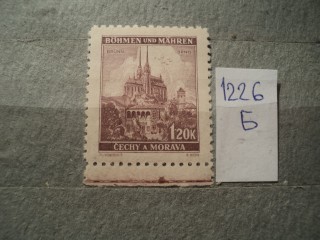 Фото марки Германская оккупация Чехословакии 1940г **