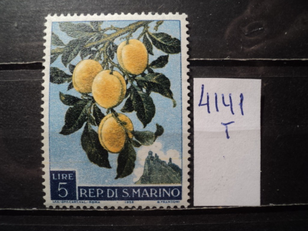 Фото марки Сан Марино 1958г **