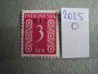 Фото марки Индонезия 1950г надпечатка **
