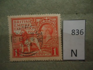 Фото марки Великобритания 1924г