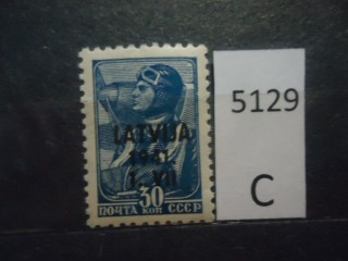 Фото марки Германская оккупация Латвии 1941г **
