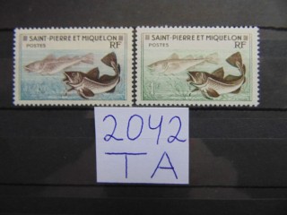 Фото марки Франц. Сент Пьерр и Микелон 1957г **