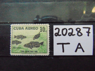 Фото марки Куба авиапочта 1958г **