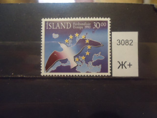 Фото марки Исландия 1990г **