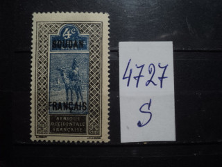 Фото марки Франц. Судан надпечатка 1921г *