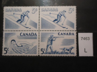Фото марки Канада 1957г квартблок **