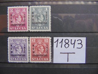 Фото марки Британская Св. Люсия серия 1951г **