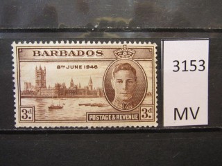 Фото марки Барбадос 1946г *