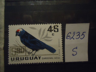 Фото марки Уругвай надпечатка **