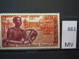Фото марки Франц. Экваториальная Африка 1955г *