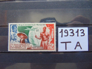Фото марки Французская Западная Африка марка авиапочта 1949г *