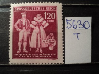 Фото марки Германская оккупация Чехословакии 1944г **