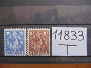 Фото марки Британская Св. Люсия 1938г **