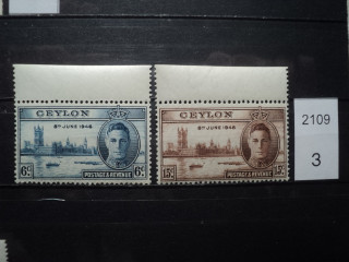 Фото марки Брит. Цейлон 1946г **