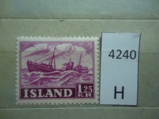 Фото марки Исландия 1953г **