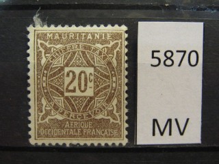 Фото марки Франц. Мавритания 1914г *