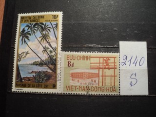 Фото марки Новая Каледония / Вьетнам 1970г