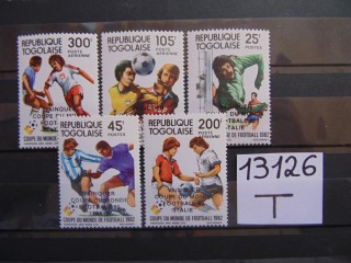 Фото марки Того серия с надпечаткой 1983г **