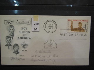 Фото марки США 1960г FDC (первый день гашения)