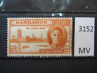 Фото марки Барбадос 1946г *