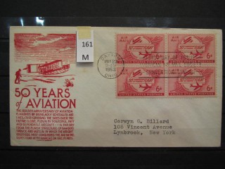 Фото марки США 1953г FDC (первый день гашения)