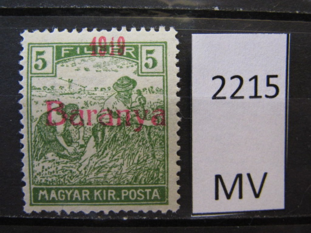 Фото марки Оккупация Сербией Венгрии 1920г *