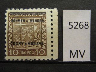 Фото марки Германская оккупация Чехословакии 1939г *