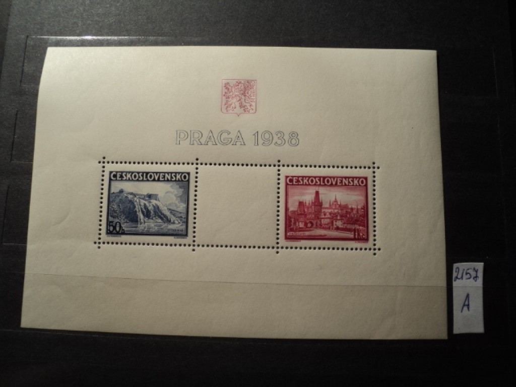 Фото марки Чехословакия блок 1938г **