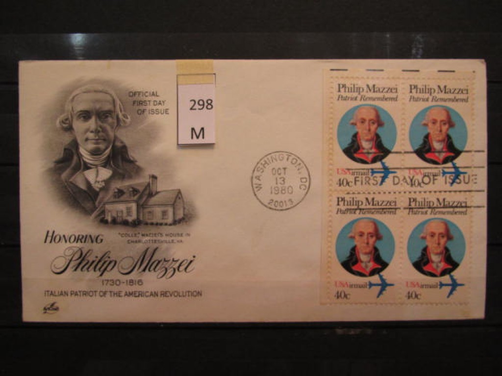 Фото марки США 1980г FDC (первый день гашения)
