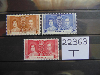 Фото марки Британская Гамбия серия 1937г **