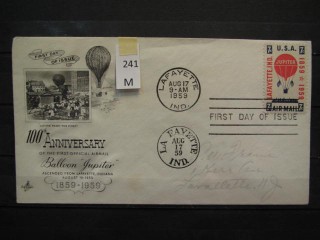 Фото марки США 1959г FDC (первый день гашения)