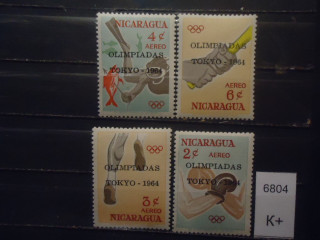 Фото марки Никарагуа 1964г надпечатка *