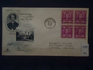 Фото марки США 1949г конверт первого дня гашения