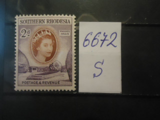 Фото марки Брит. Южная Родезия 1956г *