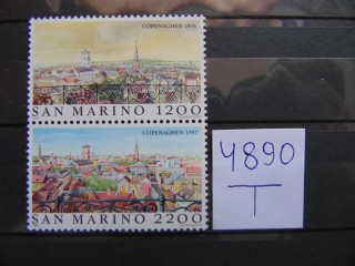 Фото марки Сан Марино сцепка 1987г **