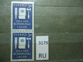 Фото марки Швеция 1962г пара *