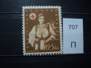 Фото марки Хорватия 1942г *