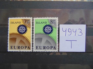 Фото марки Исландия серия 1967г **
