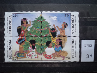 Фото марки Микронезия сцепка 1988г **