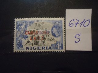 Фото марки Брит. Нигерия 1954г надпечатка *