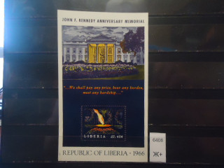 Фото марки Либерия 1966г блок **