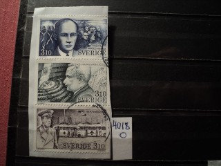 Фото марки Швеция сцепка /вырезка из конверта/