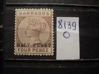 Фото марки Брит. Барбадос 1892г *
