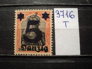 Фото марки Германская оккупация Данцига 1920г *
