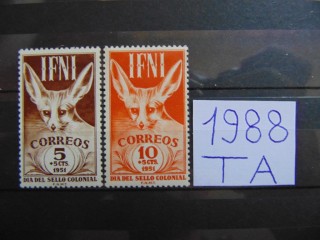 Фото марки Испанская Ифни 1951г *
