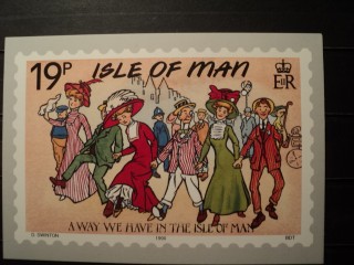 Фото марки Остров Мэн почтовая карточка **