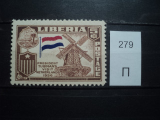 Фото марки Либерия 1956г **