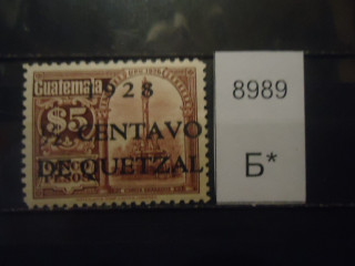 Фото марки Гватемала 1928г надпечатка **